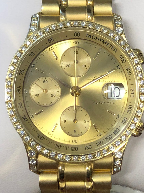 Priosa H.F.Bauer Chronograph Automatic 585/000 Gelbgold